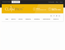 Tablet Screenshot of claimpros.com